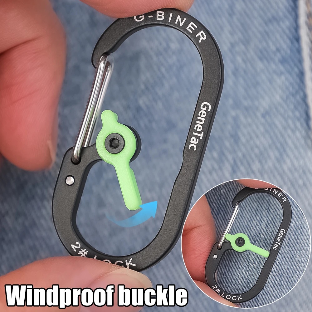 YOGU Carabiner Dual Loop G-Biner Spring Lock Gantungan Kunci 36kg - GC009 Gambar produk YOGU Carabiner Dual Loop G-Biner Spring Lock Gantungan Kunci 36kg - GC009 - Utama