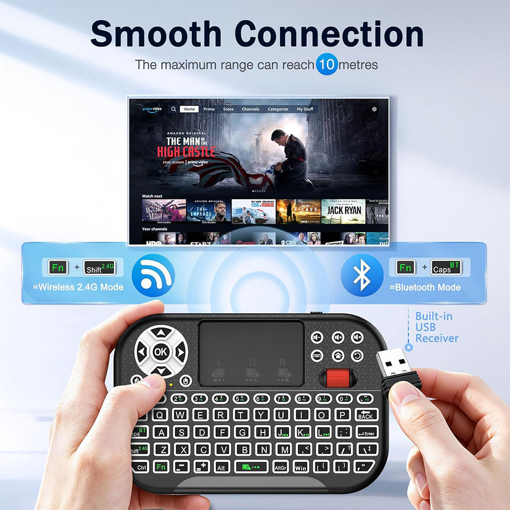 IDEA Keyboard Mini Touchpad Air Mouse Dual Mode 2.4GHz Bluetooth - M2 Gambar produk IDEA Keyboard Mini Touchpad Air Mouse Dual Mode 2.4GHz Bluetooth - M2 - 1