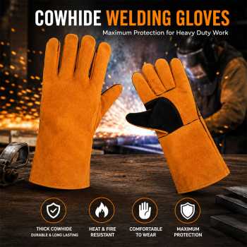 SEC Sarung Tangan Las Kulit Sapi Cowhide Welding Gloves - STL-30