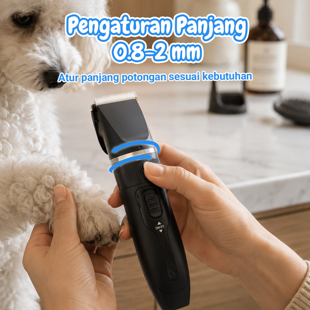 ZIM Alat Cukur Bulu Hewan Anjing Kucing 4 Comb 1200mAh 3.7V - K5 Gambar produk ZIM Alat Cukur Bulu Hewan Anjing Kucing 4 Comb 1200mAh 3.7V - K5 - 3