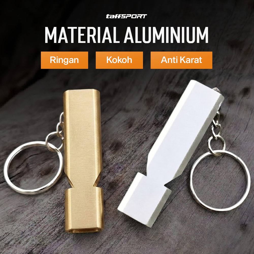 TaffSPORT Gantungan Kunci Peluit Aluminium Outdoor Whistle - Z648 Gambar produk TaffSPORT Gantungan Kunci Peluit Aluminium Outdoor Whistle - Z648 - 2
