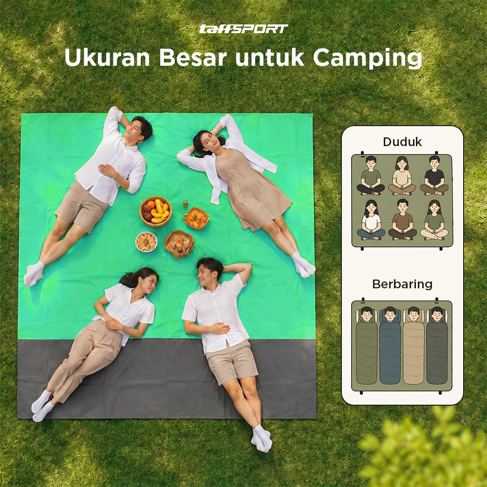 TaffSPORT Tikar Lipat Matras Camping Piknik Outdoor Waterproof Mat 2x2.1M - FS-008 Gambar produk TaffSPORT Tikar Lipat Matras Camping Piknik Outdoor Waterproof Mat 2x2.1M - FS-008 - 1