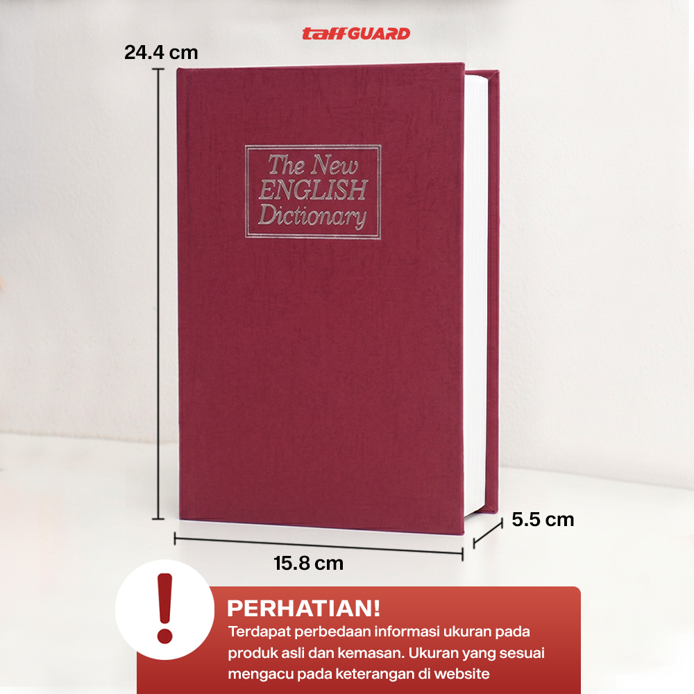 TaffGUARD Brankas Buku Kamus Kunci Manual Anti Maling Hidden Safe Box Sedang - KB-10L Gambar produk TaffGUARD Brankas Buku Kamus Kunci Manual Anti Maling Hidden Safe Box Sedang - KB-10L - 7