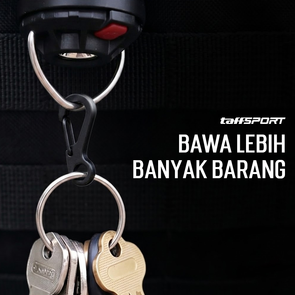 TaffSPORT Karabiner Mini Gantungan Kunci Keychain Hanging Buckle - AT10 Gambar produk TaffSPORT Karabiner Mini Gantungan Kunci Keychain Hanging Buckle - AT10 - 3