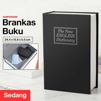 Gambar produk TaffGUARD Brankas Buku Kamus Hidden Safe Box Kunci Manual Anti Maling Sedang - KB-10L