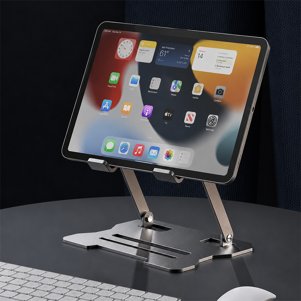 Dawadeslo Stand Laptop Carbon Steel Dudukan Holder Foldable Adjustable - N20 Gambar produk Dawadeslo Stand Laptop Carbon Steel Dudukan Holder Foldable Adjustable - N20 - 7