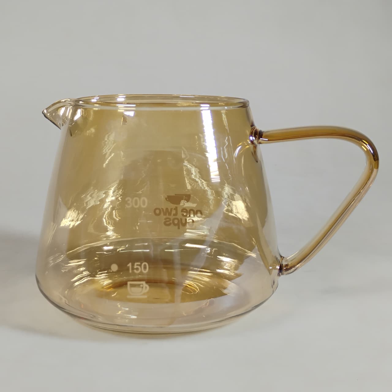Gambar produk One Two Cups Teko Kopi Coffee Server V60 Borosilicate 1-2 Cup 300ml - WJ9 - 1