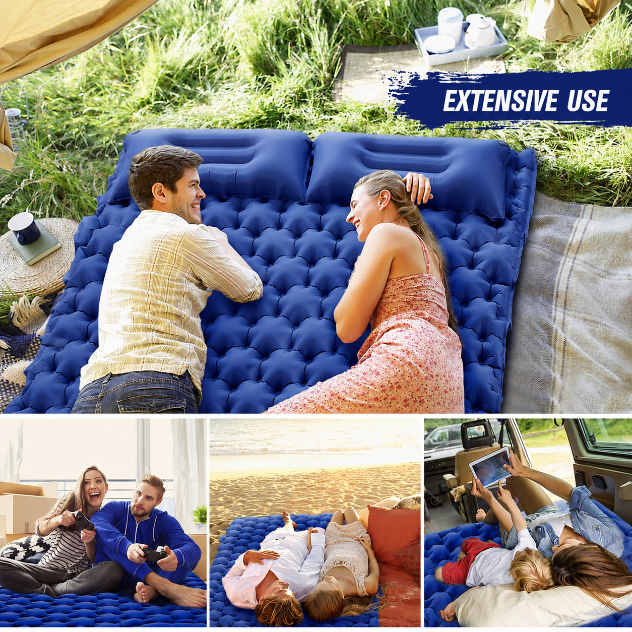 TaffSPORT Kasur Matras Angin Manual Sleeping Pad Waterproof Double - DB-12 Gambar produk TaffSPORT Kasur Matras Angin Manual Sleeping Pad Waterproof Double - DB-12 - 1