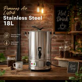 WEPO Pemanas Air Listrik Electric Hot Water Bucket Stainless Steel 18L - RK02