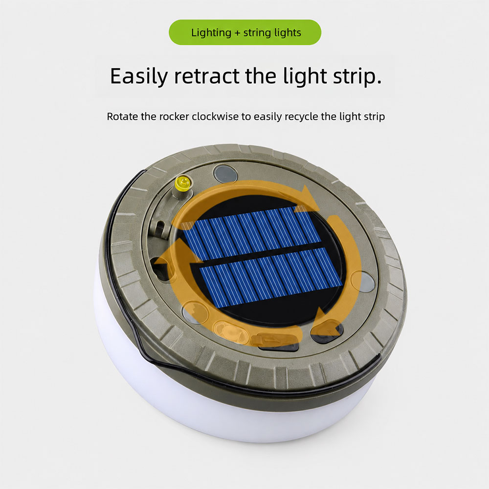 PDQ Lampu Emergency UFO LED 2in1 Waterproof Solar Panel 7.4W 2000mAh - G200 Gambar produk PDQ Lampu Emergency UFO LED 2in1 Waterproof Solar Panel 7.4W 2000mAh - G200 - 4