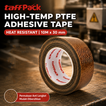 TaffPACK Tape Lakban PTFE Heat High Temperature Adhesive 10M - TF10M