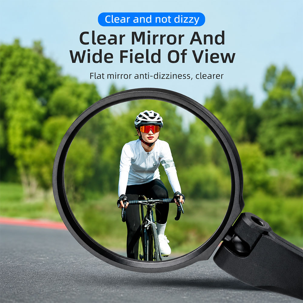 ROC Kaca Spion Sepeda Bike Rearview Mirror 360 Foldable Convex 1 Pair - FK-27/21 Gambar produk ROC Kaca Spion Sepeda Bike Rearview Mirror 360 Foldable Convex 1 Pair - FK-27/21 - 4