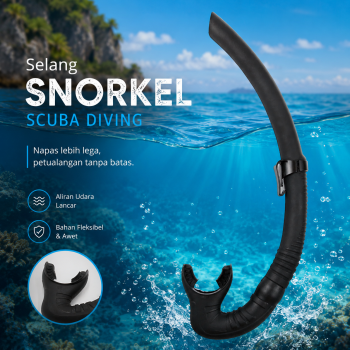 AQUADIVE Selang Snorkel Scuba Diving Foldable Flexible Silicone - SN52
