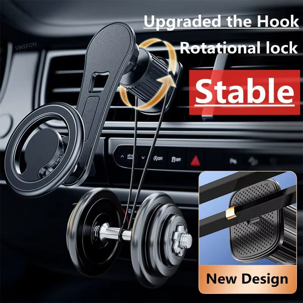 VIKE Holder HP Mobil Magnetic Foldable Car Phone Holder Extended Rod - D19 Gambar produk VIKE Holder HP Mobil Magnetic Foldable Car Phone Holder Extended Rod - D19 - 6