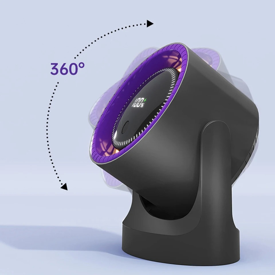 TINSOL Kipas Angin Meja Digital Display 5 Speed RGB Timer Desk Fan - JMF-7 Gambar produk TINSOL Kipas Angin Meja Digital Display 5 Speed RGB Timer Desk Fan - JMF-7 - 3