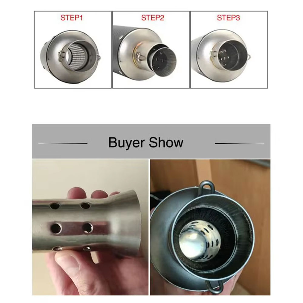 JFGR Db Killer Universal Muffler Silencer Peredam Knalpot Motor 61mm - ES01020 Gambar produk JFGR Db Killer Universal Muffler Silencer Peredam Knalpot Motor 61mm - ES01020 - 2
