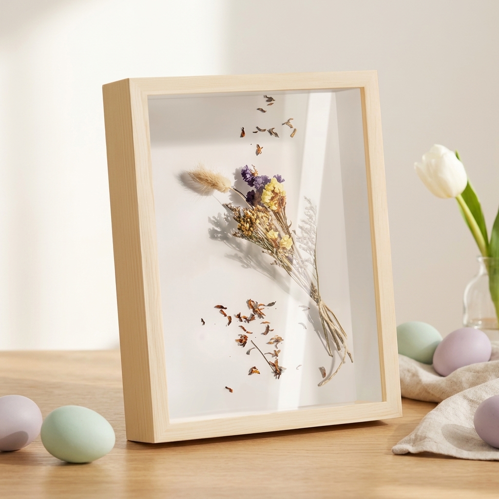 YIXUE Bingkai Foto Ornamen Minimalist Wooden Shadow Box Stand 3D 10 Inch - YE5 Gambar produk YIXUE Bingkai Foto Ornamen Minimalist Wooden Shadow Box Stand 3D 10 Inch - YE5 - 7