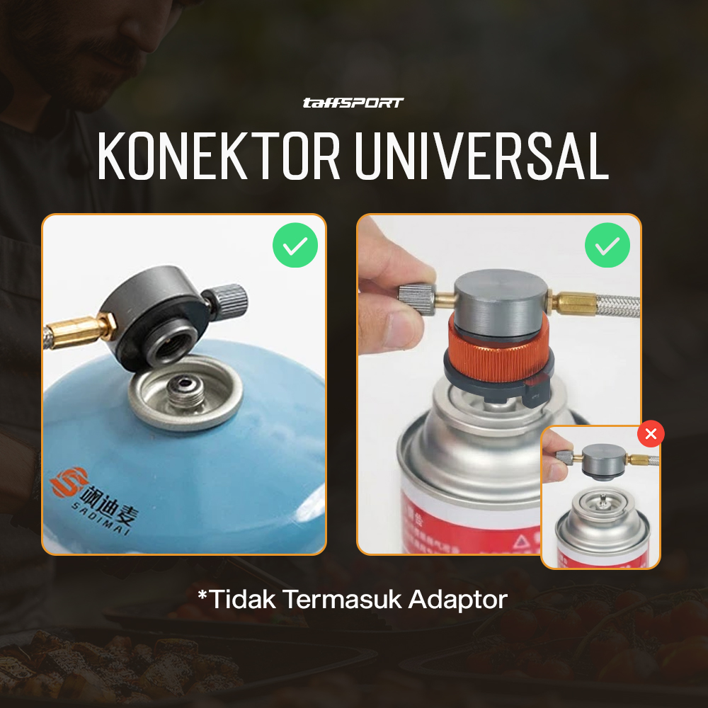 Gambar produk TaffSPORT Kompor Gas Portable Lipat Outdoor 4 Burner Camping Stove - OD543 - 6