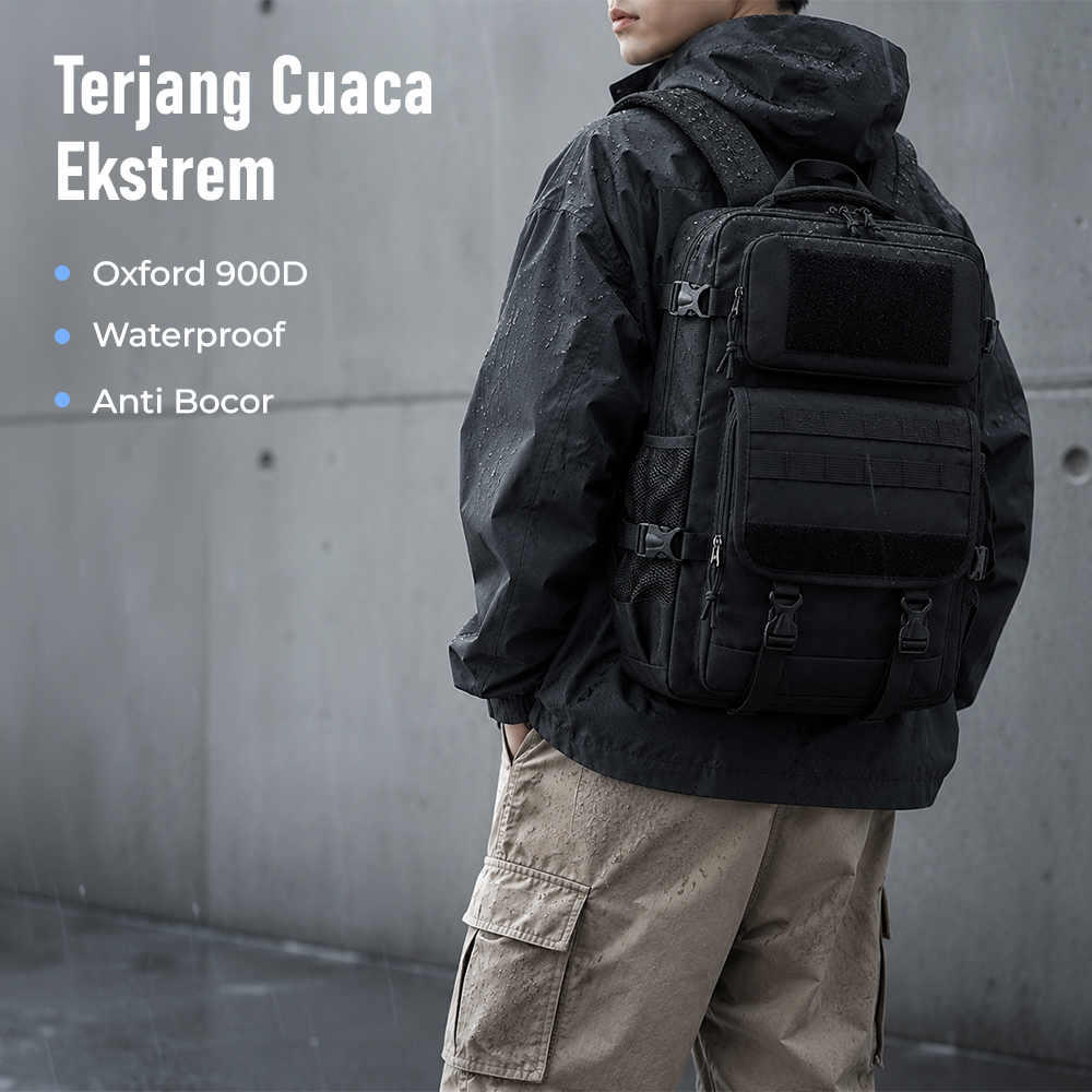 MOJOYCE Tas Ransel Kanvas Traveling Hiking Backpack Oxford Waterproof - MJ700 Gambar produk MOJOYCE Tas Ransel Kanvas Traveling Hiking Backpack Oxford Waterproof - MJ700 - 3