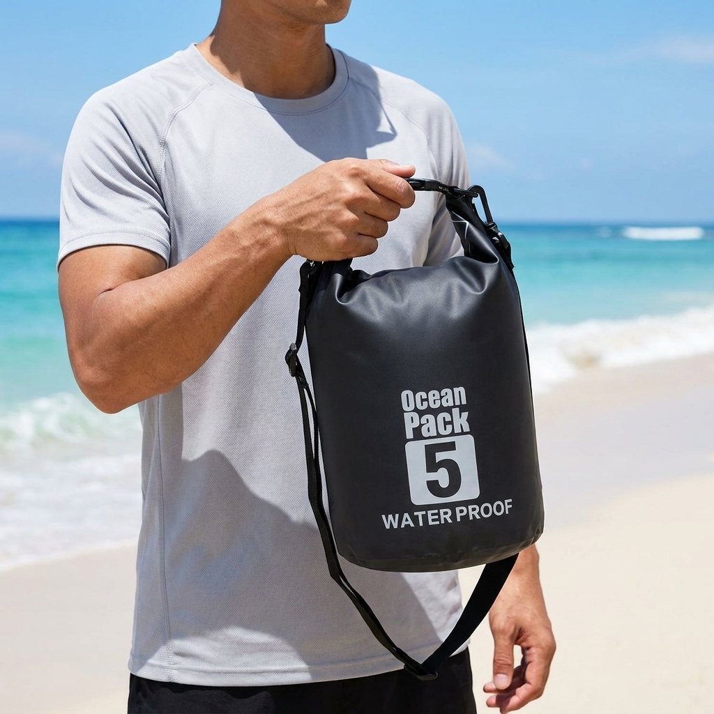 Dezlon Ocean Pack Dry Bag Waterproof Crossbody Tas Tahan Air Parasut 5L - INU142 Gambar produk Dezlon Ocean Pack Dry Bag Waterproof Crossbody Tas Tahan Air Parasut 5L - INU142 - 1