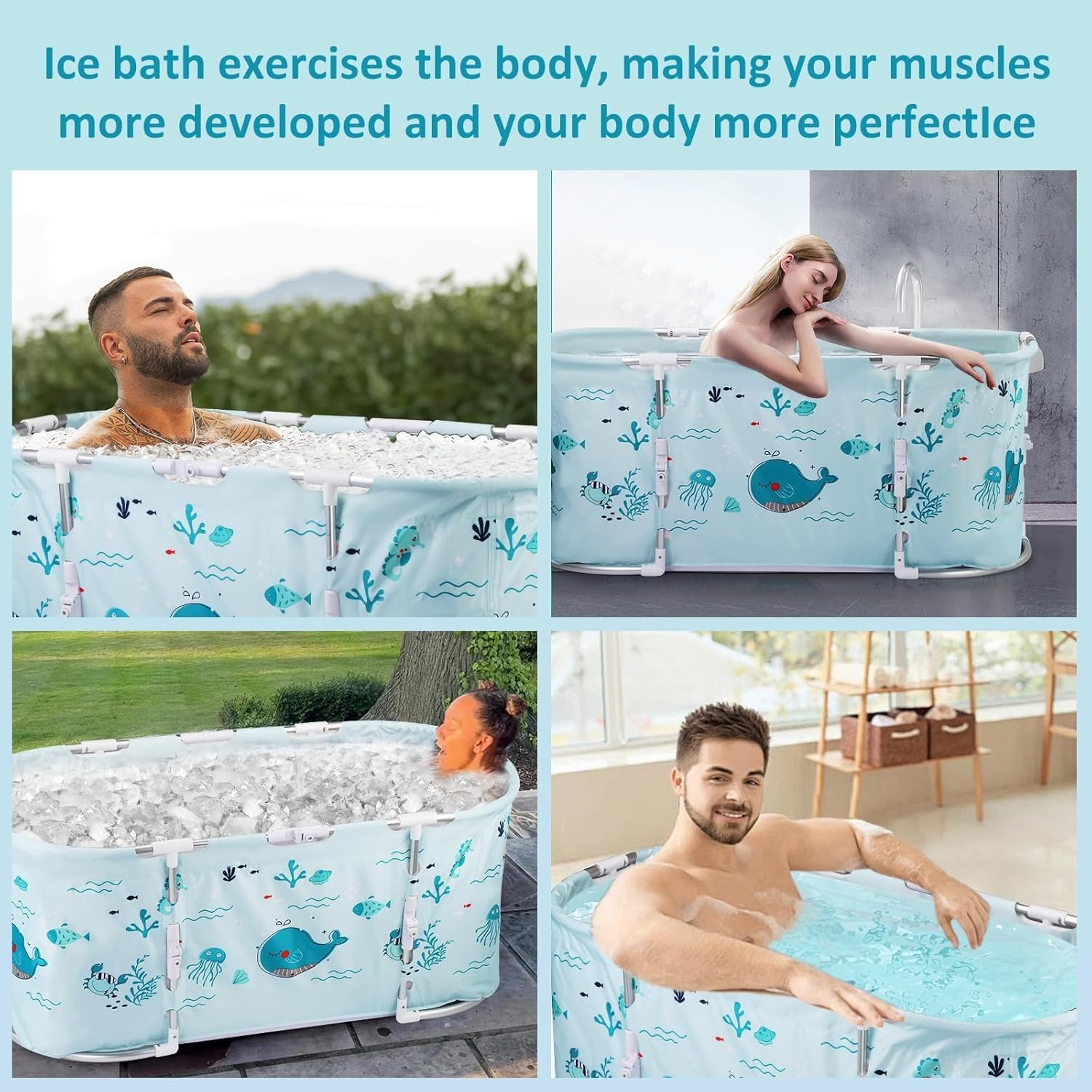 Xueqin SPA Bathtub Lipat Portable Adult Folding Bath 120x58x48cm - 18403 Gambar produk Xueqin SPA Bathtub Lipat Portable Adult Folding Bath 120x58x48cm - 18403 - 6