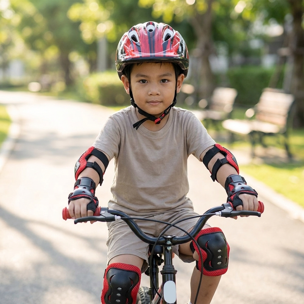 TaffSPORT Paket Helm Deker Anak 7in1 Protective Gear Sport Activity - K25 Gambar produk TaffSPORT Paket Helm Deker Anak 7in1 Protective Gear Sport Activity - K25 - 4