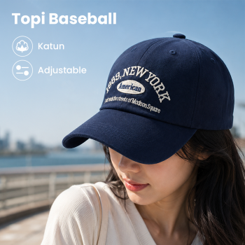 MUJE Topi Baseball Cap Bordir Adjustable 1989 New York - F220