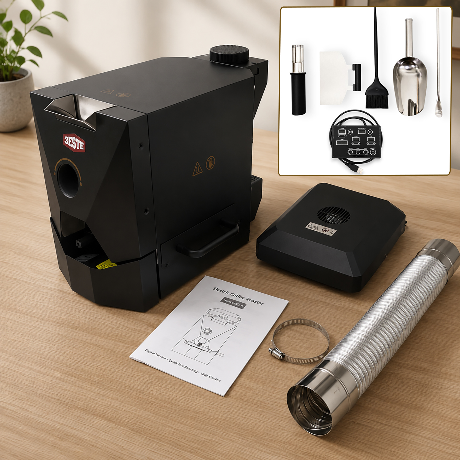 Trieste Mesin Roasting Biji Kopi Sangrai Coffee Bean Roast 1000W 400g - IT-CBR-1 Gambar produk Trieste Mesin Roasting Biji Kopi Sangrai Coffee Bean Roast 1000W 400g - IT-CBR-1 - 8