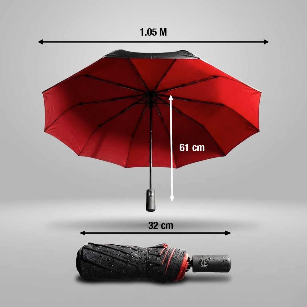 TOPX Payung Lipat Buka Tutup Otomatis Polos Anti UV 10 Bone 105cm - T1212 Gambar produk TOPX Payung Lipat Buka Tutup Otomatis Polos Anti UV 10 Bone 105cm - T1212 - 7