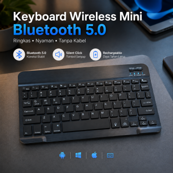 EMTRA Keyboard Wireless Mini Bluetooth 5.0 RGB Silent Click - SS01