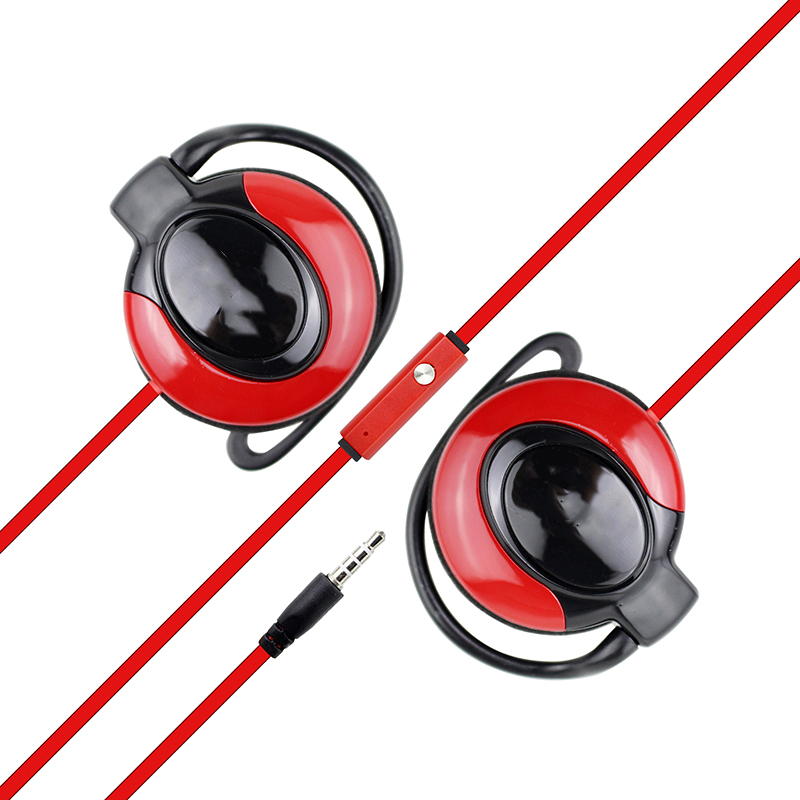 Gambar produk Shini Headphone Kabel Microphone Earhook Clip-on Sporty Jack 3.5mm - SN360 - 5