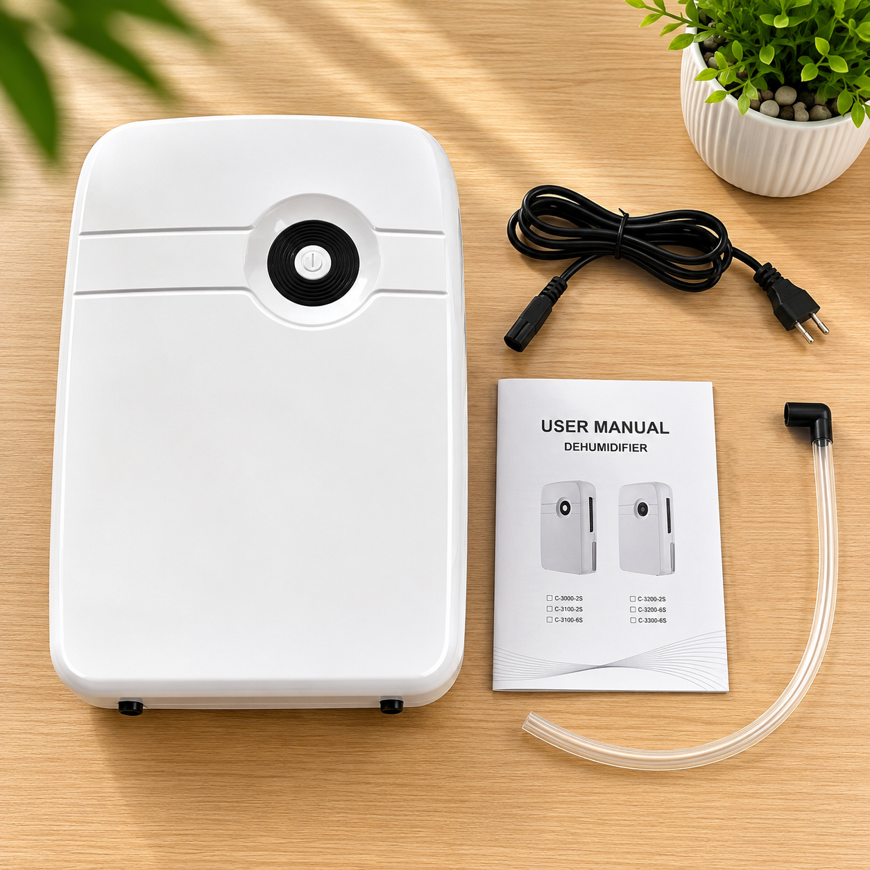 OLOEY Dehumidifier Moisture Absorber 22W 2.5L with Drainage Pipe - CJ-2020-80 Gambar produk OLOEY Dehumidifier Moisture Absorber 22W 2.5L with Drainage Pipe - CJ-2020-80 - 7