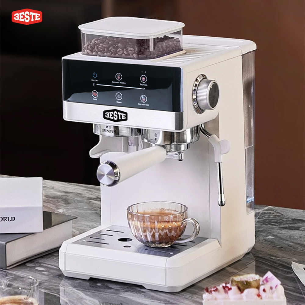 Trieste Mesin Kopi Espresso Coffee Maker Grinder Frothing 20 Bar 1350W - CM5520 Gambar produk Trieste Mesin Kopi Espresso Coffee Maker Grinder Frothing 20 Bar 1350W - CM5520 - 5