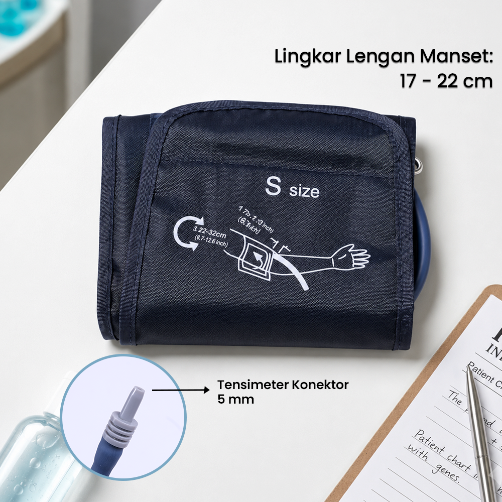 TaffOmicron Manset Tensimeter Dewasa Arm Cuff Replacement 17-22cm - BX17 Gambar produk TaffOmicron Manset Tensimeter Dewasa Arm Cuff Replacement 17-22cm - BX17 - 7