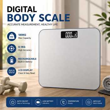 Taffware Digipounds Timbangan Badan Digital Scale LCD Display 180kg - SC-15