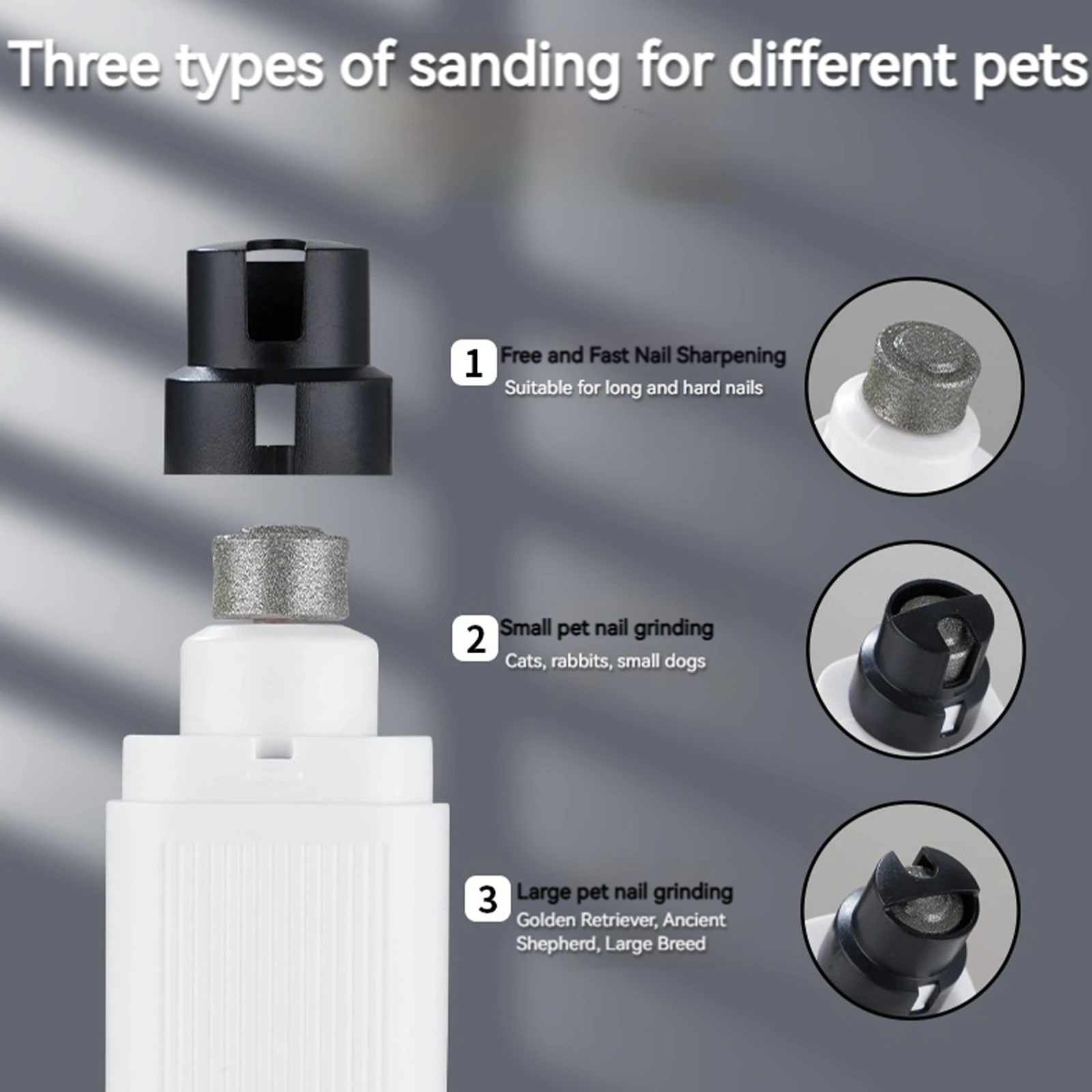 KOGER Gunting Kuku Anjing Elektrik Charging Pet Nail Grinder Polish - M10 Gambar produk KOGER Gunting Kuku Anjing Elektrik Charging Pet Nail Grinder Polish - M10 - 1