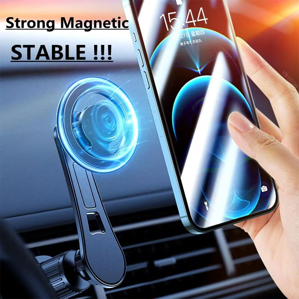 VIKE Holder HP Mobil Magnetic Foldable Car Phone Holder Extended Rod - D19 Gambar produk VIKE Holder HP Mobil Magnetic Foldable Car Phone Holder Extended Rod - D19 - 3