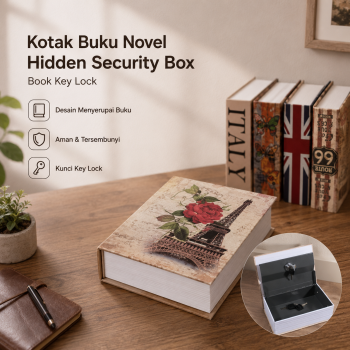 TaffGUARD Kotak Buku Novel Hidden Security Box Book Key Lock Size S - KB-20L