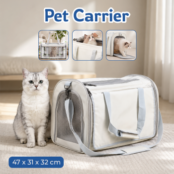 MEISU Tas Kandang Anjing Kucing Breathable Pet Carrier Bag 47x31x32cm - MS46