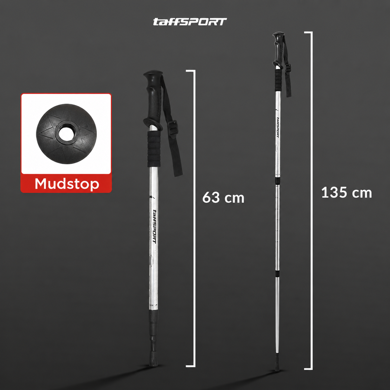 TaffSPORT Tongkat Hiking Telescopic Trekking Pole Aluminium 135cm - X-11 Gambar produk TaffSPORT Tongkat Hiking Telescopic Trekking Pole Aluminium 135cm - X-11 - 7