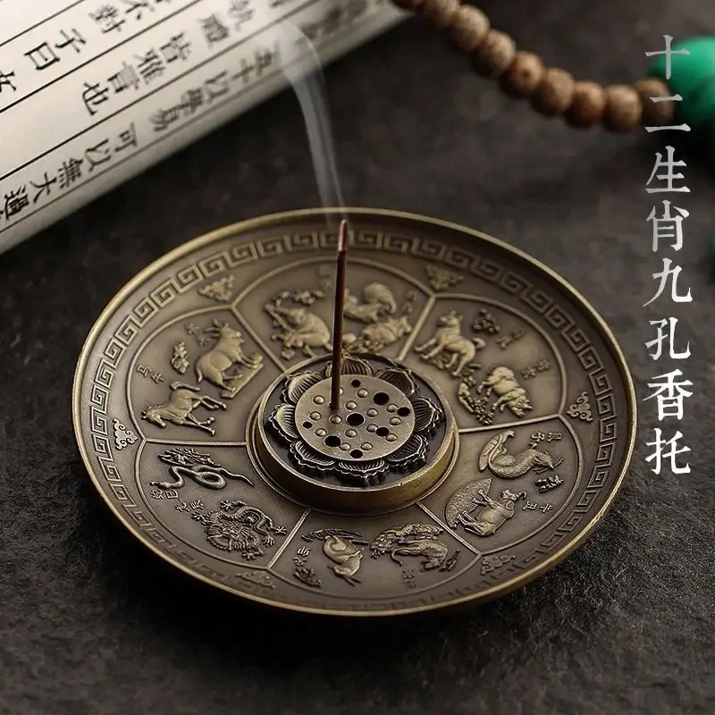 SAIJER Tempat Dupa Incense Stick Holder Burner Zodiac Plate 10cm - YN005 Gambar produk SAIJER Tempat Dupa Incense Stick Holder Burner Zodiac Plate 10cm - YN005 - 1