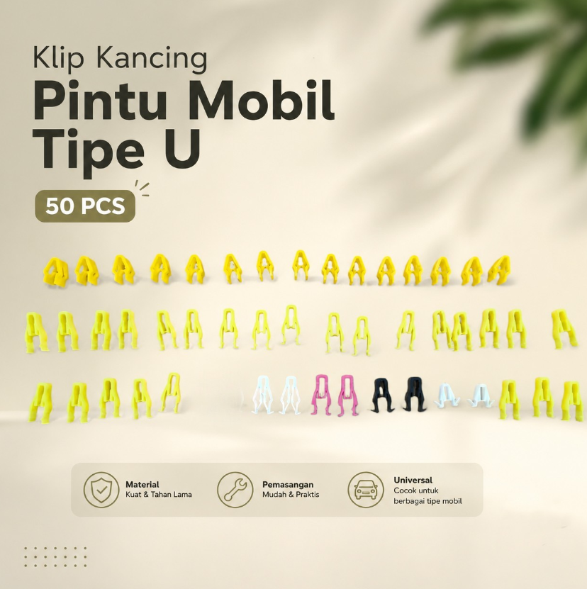 OTOHEROES Klip Kancing Pintu Mobil Dashboard Door Buckle Seal 50 PCS Tipe U - YH-50 Gambar produk OTOHEROES Klip Kancing Pintu Mobil Dashboard Door Buckle Seal 50 PCS Tipe U - YH-50 - Utama