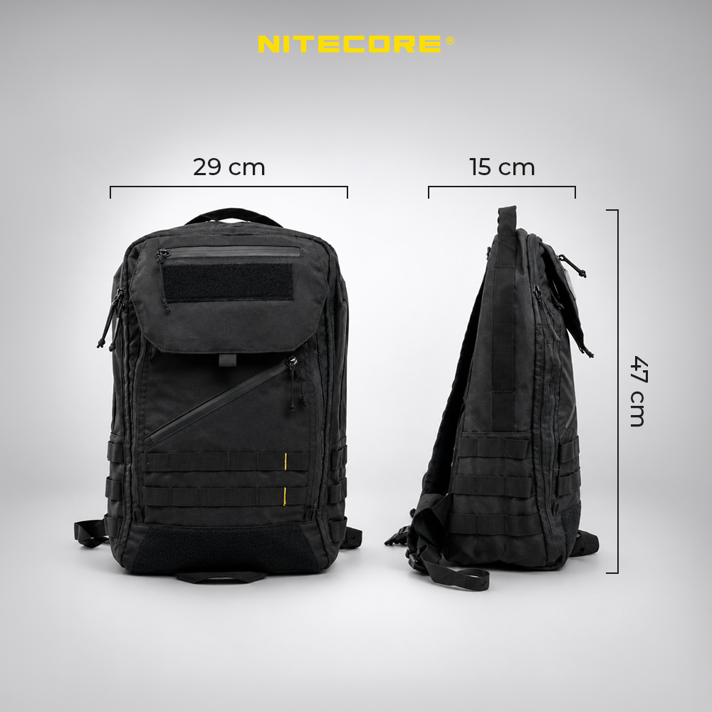 NITECORE Tas Ransel Laptop 15.6 Inch 600D Polyester MOLLE Sistem 23L - BP23 Gambar produk NITECORE Tas Ransel Laptop 15.6 Inch 600D Polyester MOLLE Sistem 23L - BP23 - 8