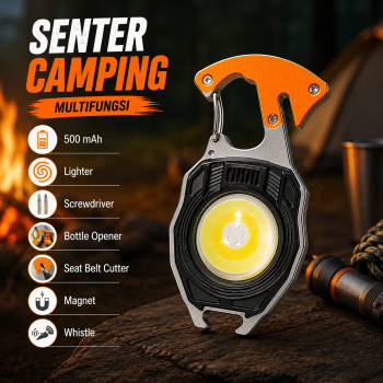 SPACK Senter Camping LED COB Multifungsi Magnetic Lighter EDC 500mAh - W5147