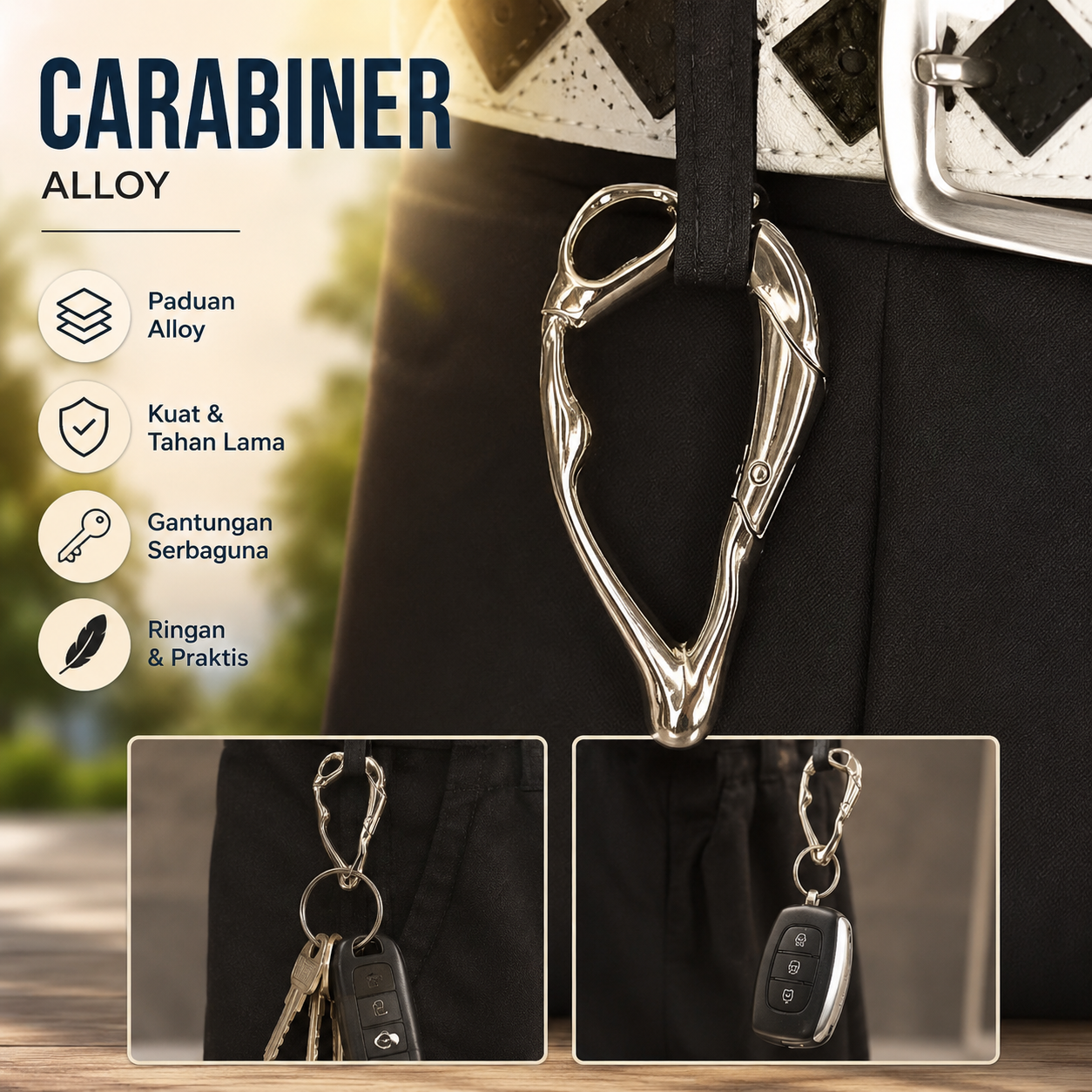 Gmarty Gantungan Kunci Carbiner Skena Gothic Keychain Y2K Alloy - GB6730 Gambar produk Gmarty Gantungan Kunci Carbiner Skena Gothic Keychain Y2K Alloy - GB6730 - Utama
