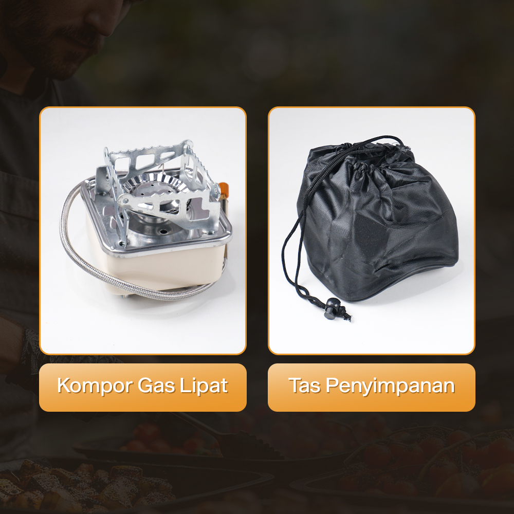 KOVAB Kompor Gas Portable Lipat Outdoor Ultralight Camping Stove - K-202 Gambar produk KOVAB Kompor Gas Portable Lipat Outdoor Ultralight Camping Stove - K-202 - 8
