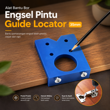 FNICEL Alat Bantu Bor Engsel Pintu Hinge Hole Drill Guide Locator 35mm - CDB35