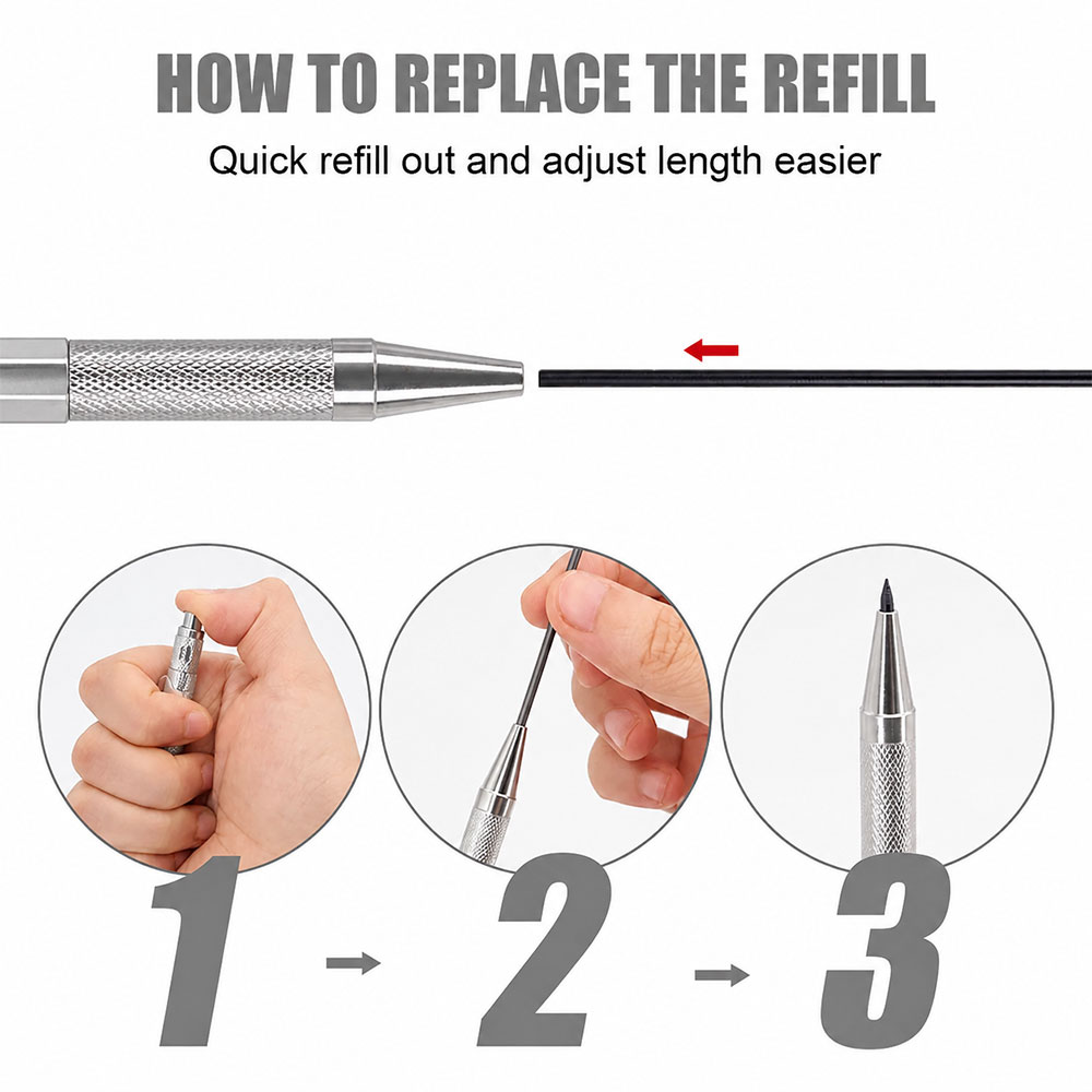 MROOFUL Pensil Mekanik Mechanical Pencil 2B 2mm Isi 12 - BL-625 Gambar produk MROOFUL Pensil Mekanik Mechanical Pencil 2B 2mm Isi 12 - BL-625 - 3