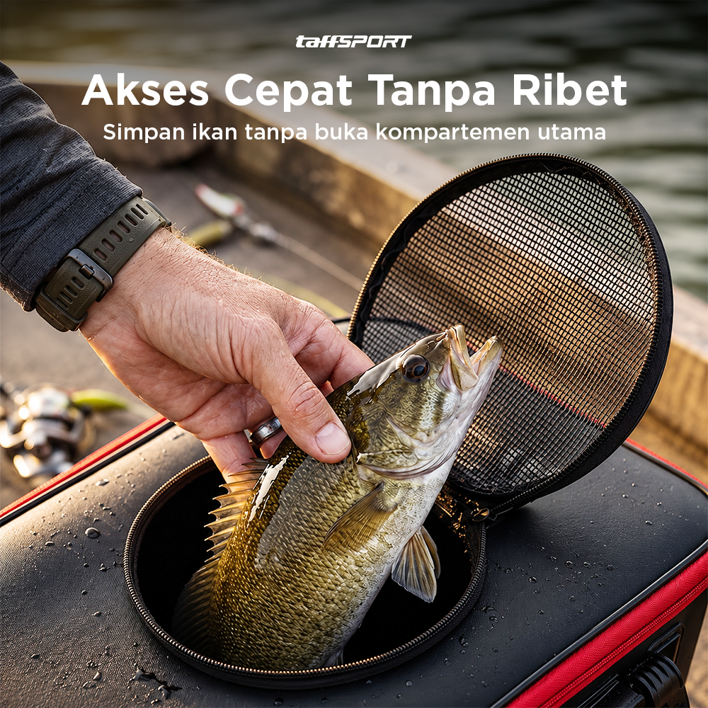 TaffSPORT Tas Pancing Ember Lipat Waterproof Fishing Bucket - JY0210 Gambar produk TaffSPORT Tas Pancing Ember Lipat Waterproof Fishing Bucket - JY0210 - 2
