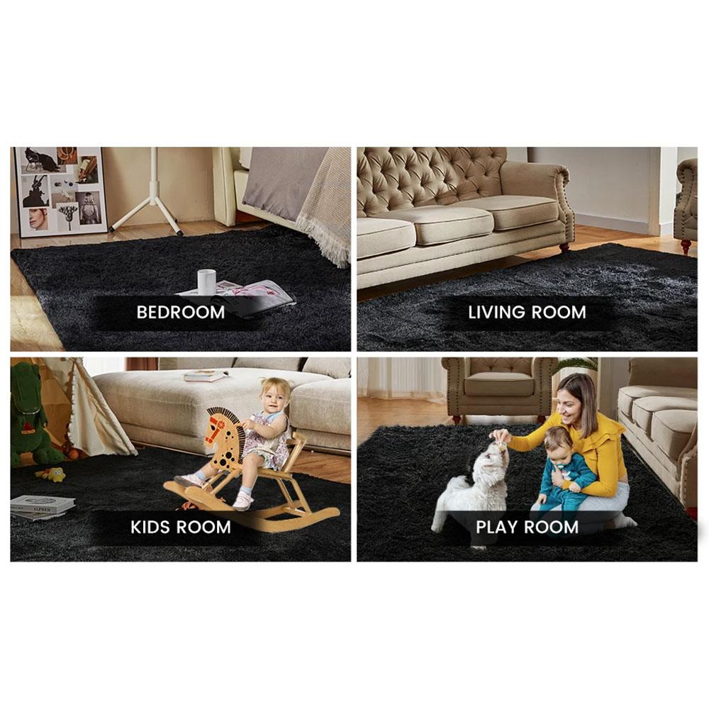 TaffHOME Karpet Matras Bulu PVC Non-Slip Living Room Soft Tie Die 120x160cm - DE2020 Gambar produk TaffHOME Karpet Matras Bulu PVC Non-Slip Living Room Soft Tie Die 120x160cm - DE2020 - 7
